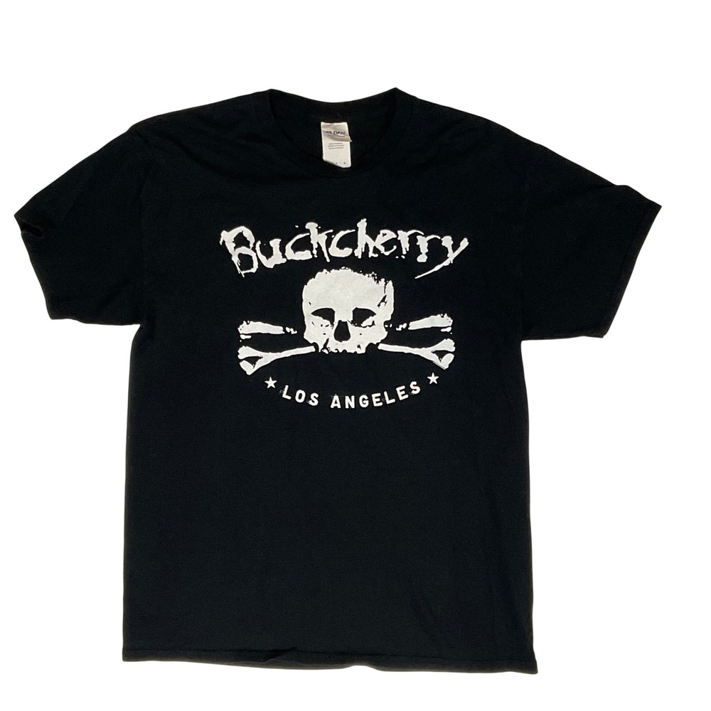 BUCKCHERRY 100% LIVE no tracks samples BS unisex band Tshirt L cotton black mens
